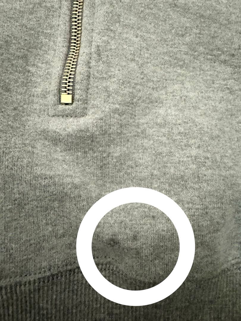 MIUMIU ハーフファスナー付 スウェットシャツ Sサイズ