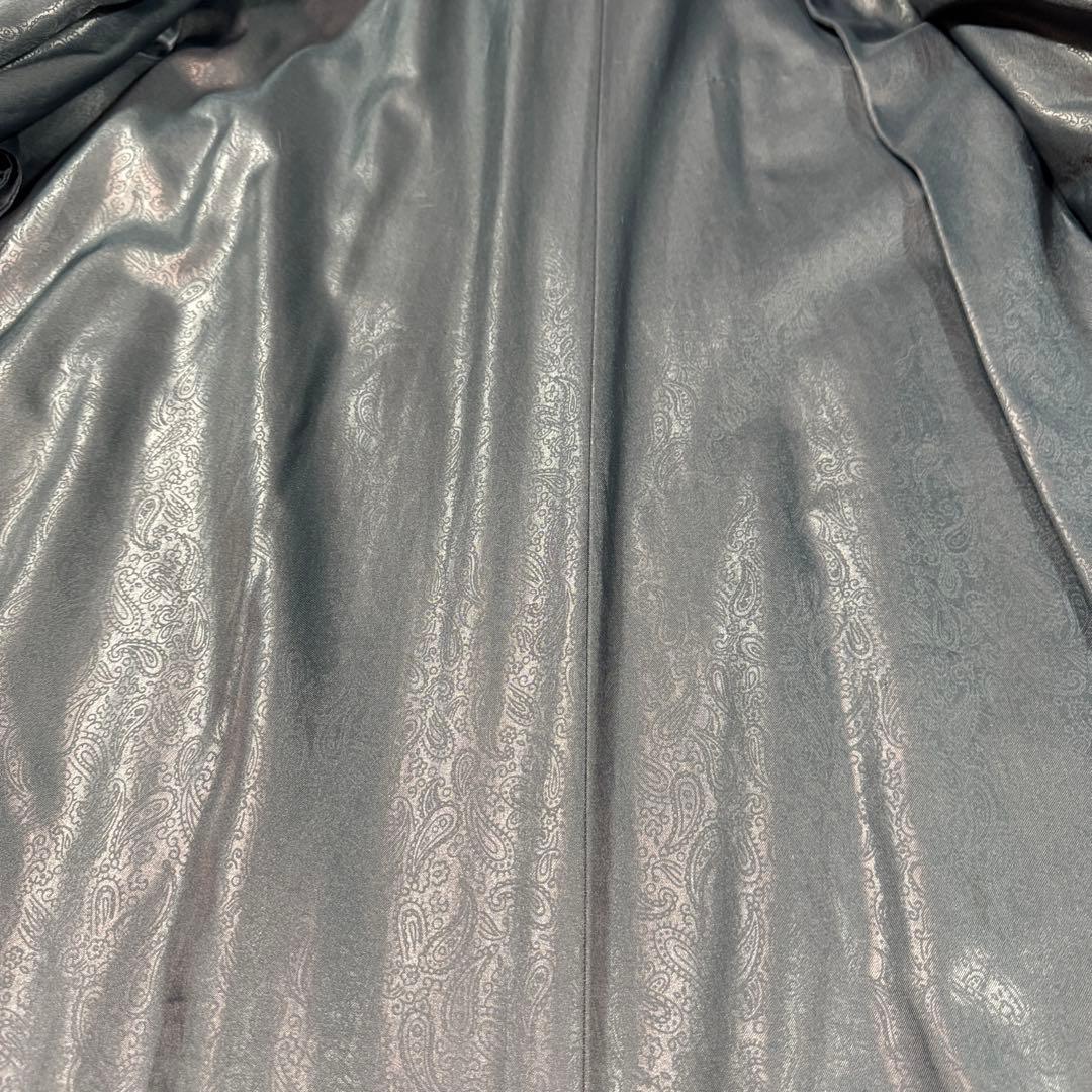 エンバ ミッドナイトブルー シェアードミンク ロングコート レディース XL