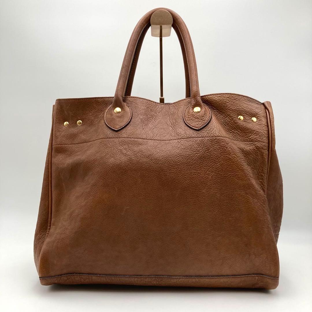 美品✨ シータパランティカ トートバッグ L レザー 茶色 ターンロック 大容量