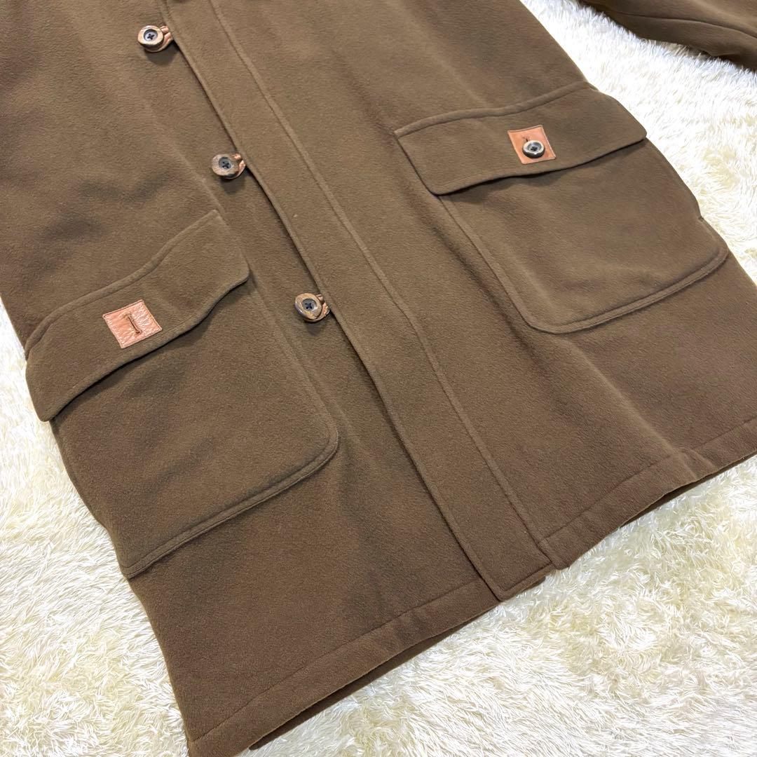 バーバリーズ　レザー　ダッフルコート　本革　キャメル　バーバリー　ロングコート