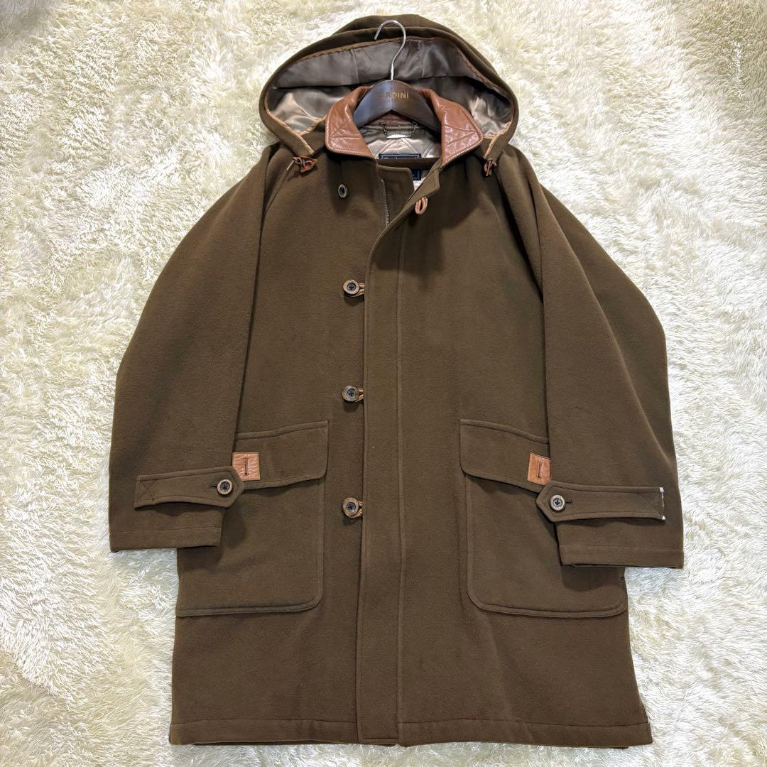 バーバリーズ　レザー　ダッフルコート　本革　キャメル　バーバリー　ロングコート