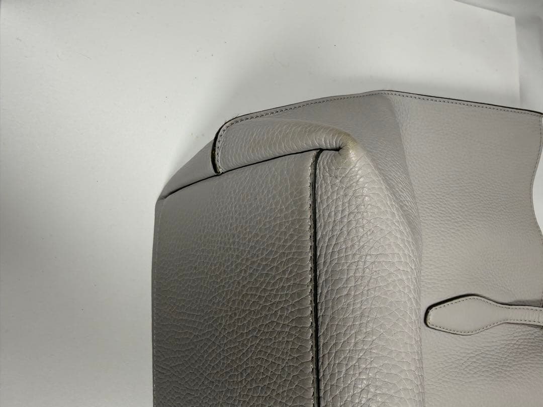 トッズ TOD’S レザートートバッグ グレー 大容量