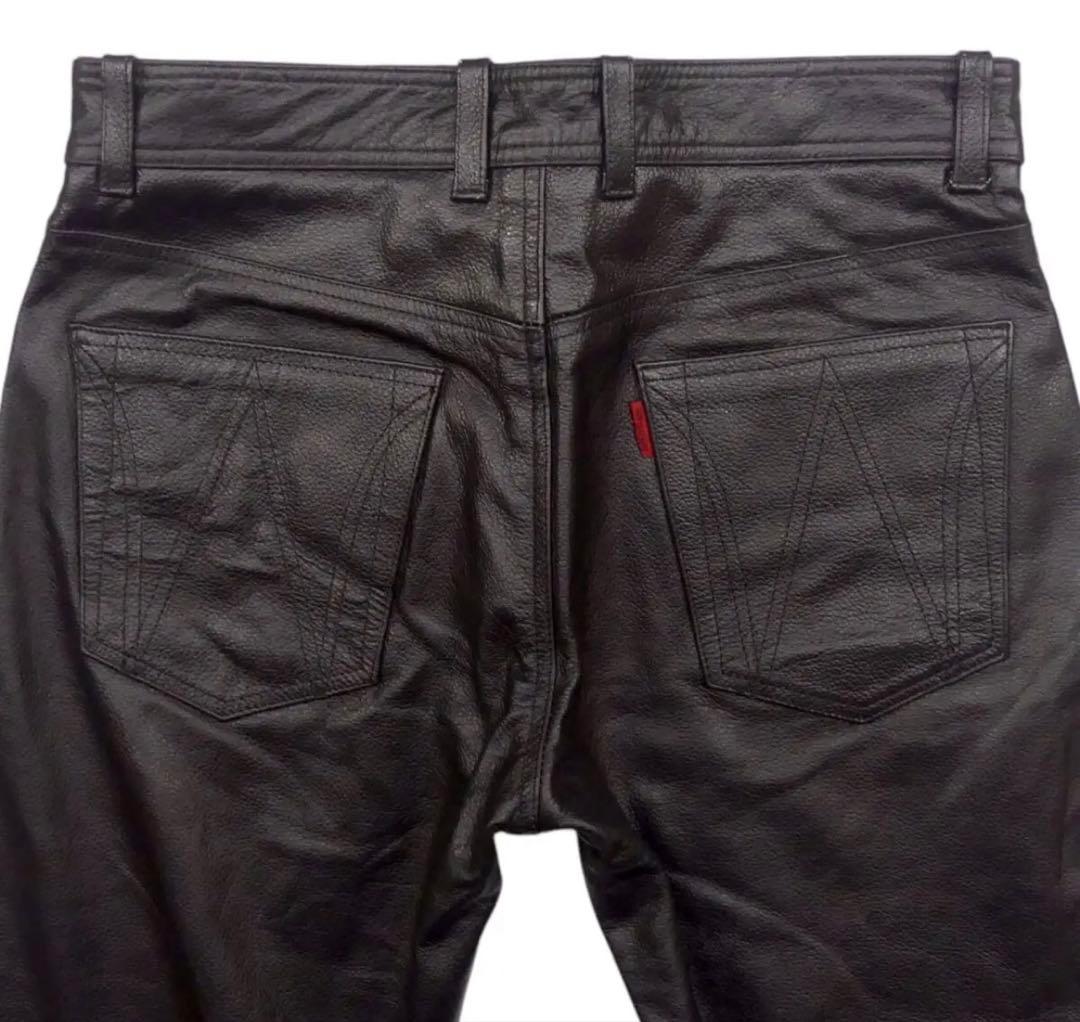 ★S&W★W32 レザーパンツ エスアンドダブル 501