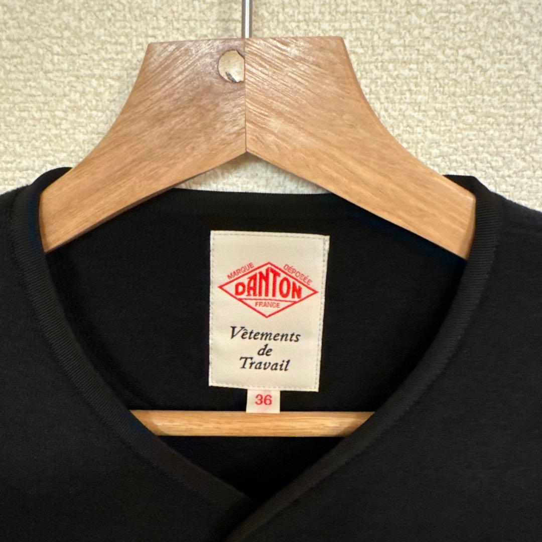 DANTON ブラック フリースベスト 36