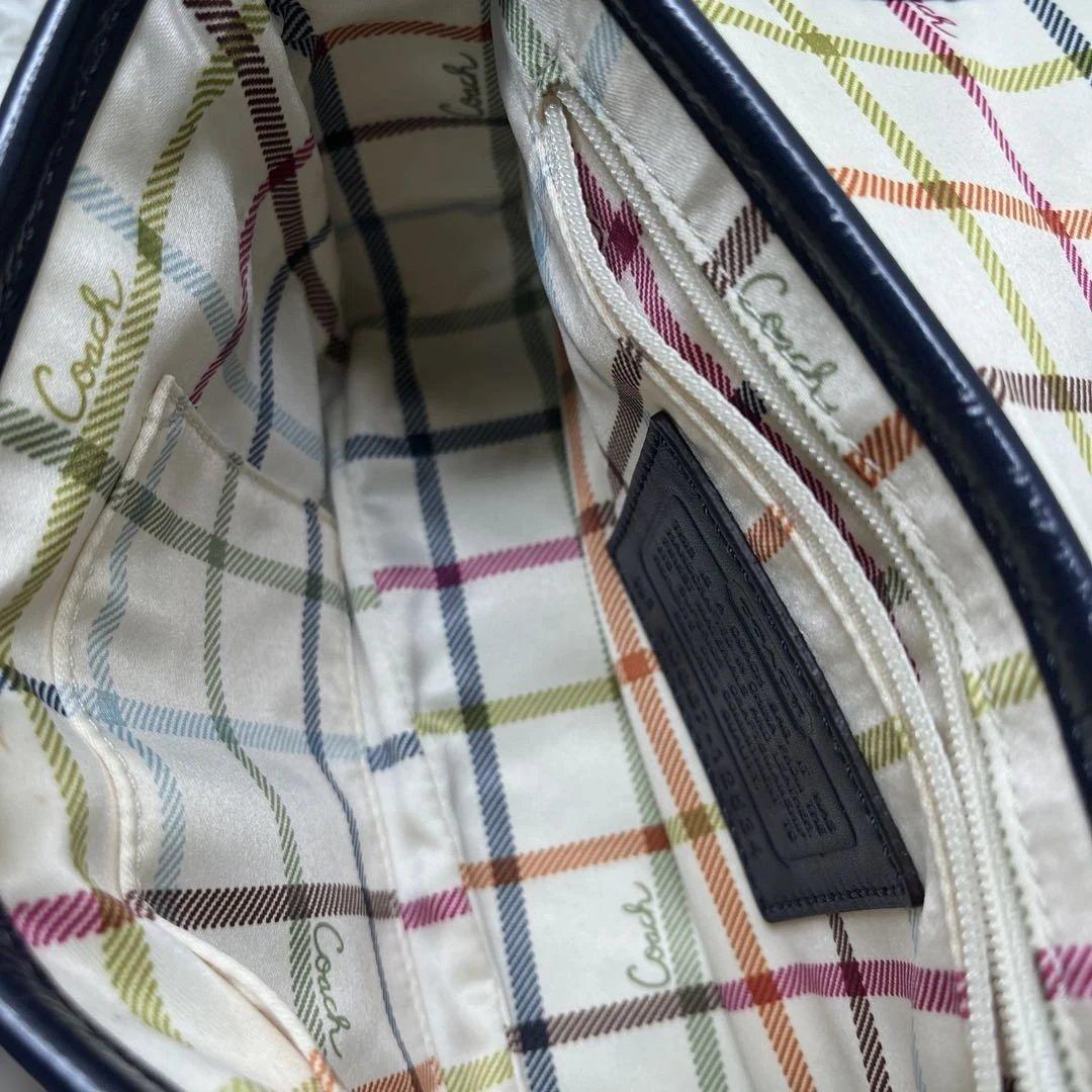 美品 コーチ ショルダーバッグ デニム シグネチャー ソーホー 12534