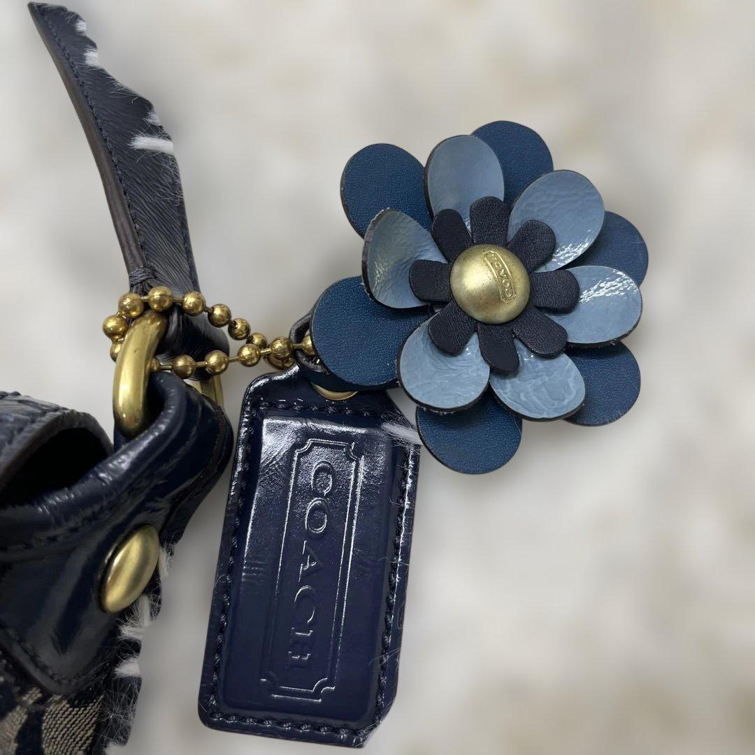 美品 コーチ ショルダーバッグ デニム シグネチャー ソーホー 12534