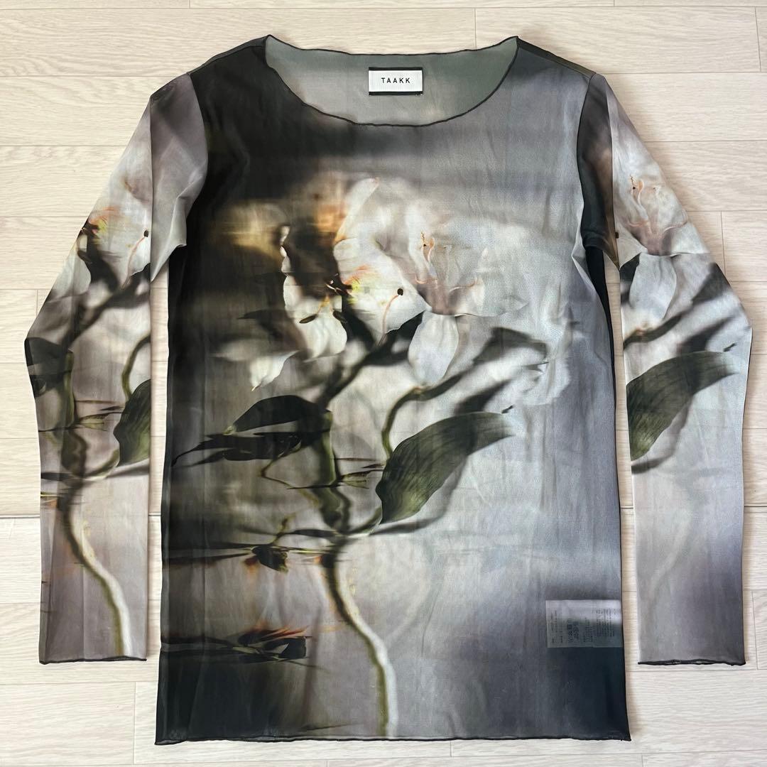TAAKK 21SS TAAKK tulle tee 花柄 長袖 カットソー 1