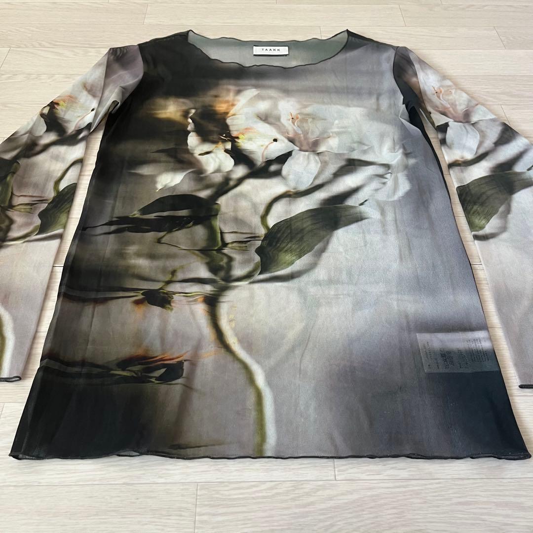 TAAKK 21SS TAAKK tulle tee 花柄 長袖 カットソー 1
