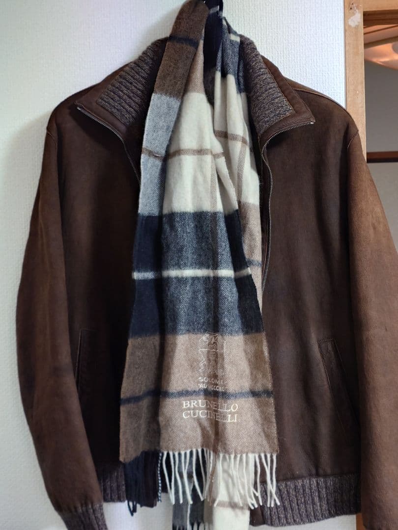 BRUNELLO CUCINELLI チェック柄マフラー