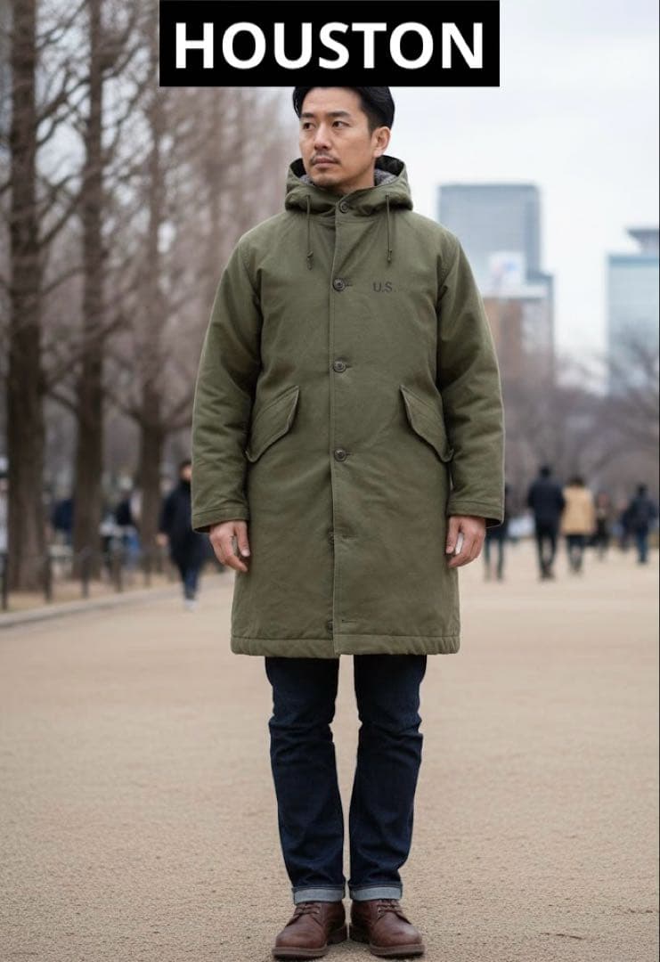 HOUSTON ヒューストン N-2デッキコート ミリタリー