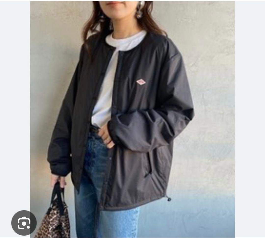 DANTON ダントン インサレーション ノーカラー ジャケット ブラック 36