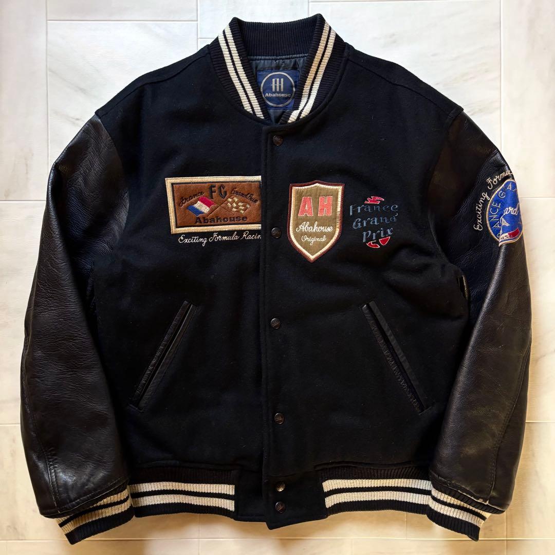 【日本製】 オールドアバハウス スタジャン F-1 フランスGP フリーサイズ