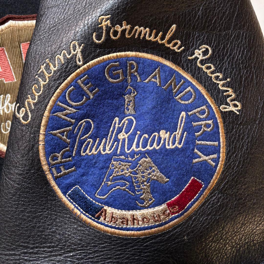 【日本製】 オールドアバハウス スタジャン F-1 フランスGP フリーサイズ