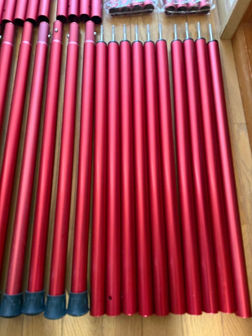 スノーピーク ウイングポールレッド240cm×10本セット