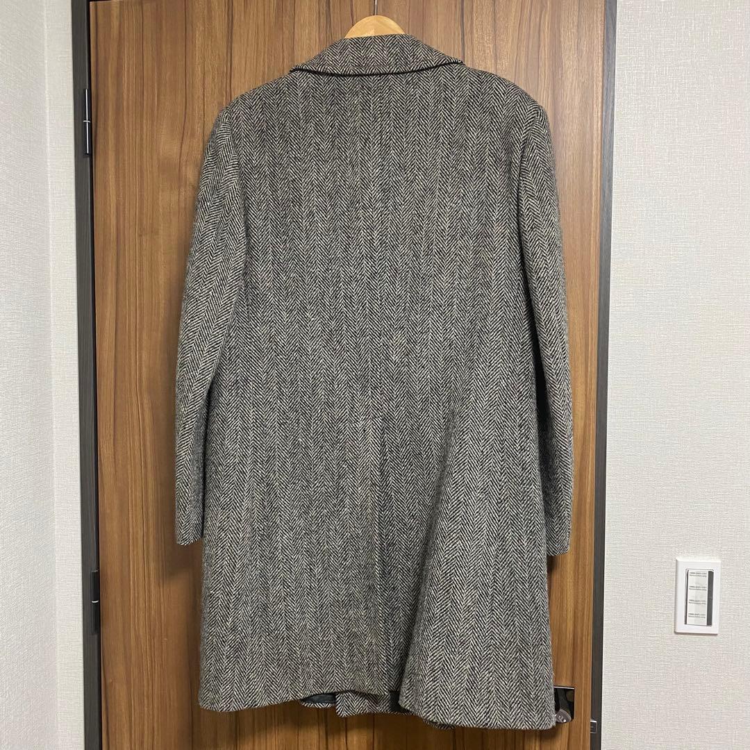 【ヴィンテージ】60s 英国製 Harris Tweed ダブルブレストコート