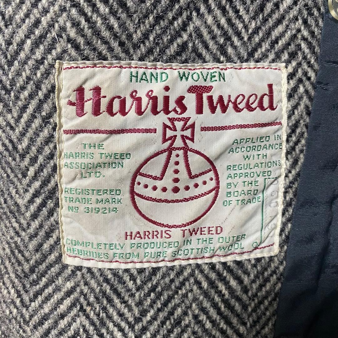 【ヴィンテージ】60s 英国製 Harris Tweed ダブルブレストコート