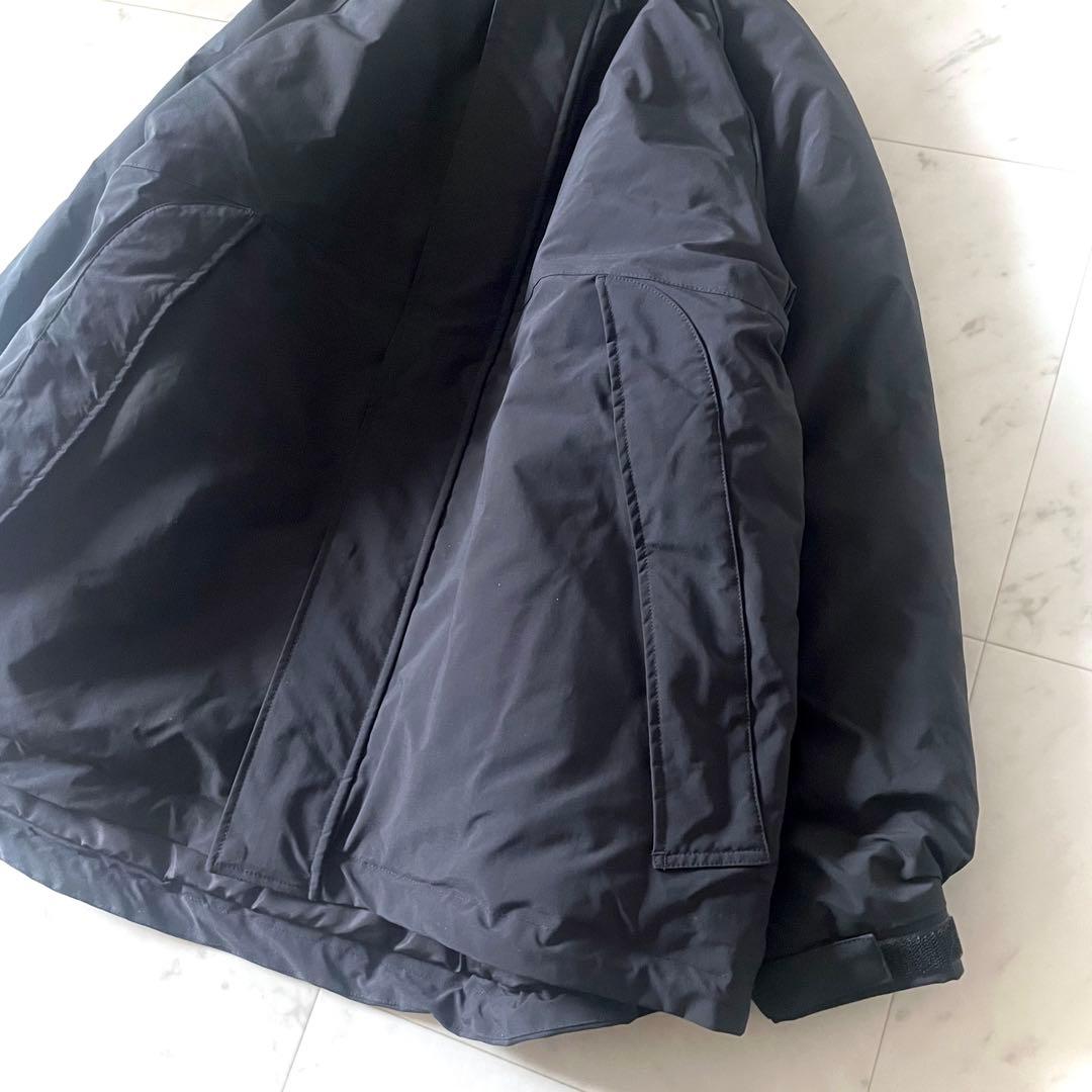 スローブイエナ ポリエステルタッサー中綿モンスターパーカーブルゾン ブラック