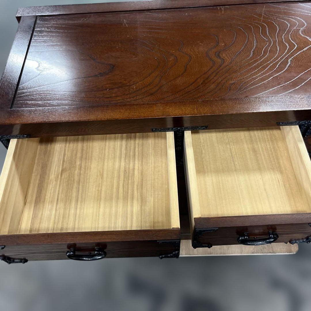 【鍵付】◇和箪笥◆しっかり造り◇３段目割れ有