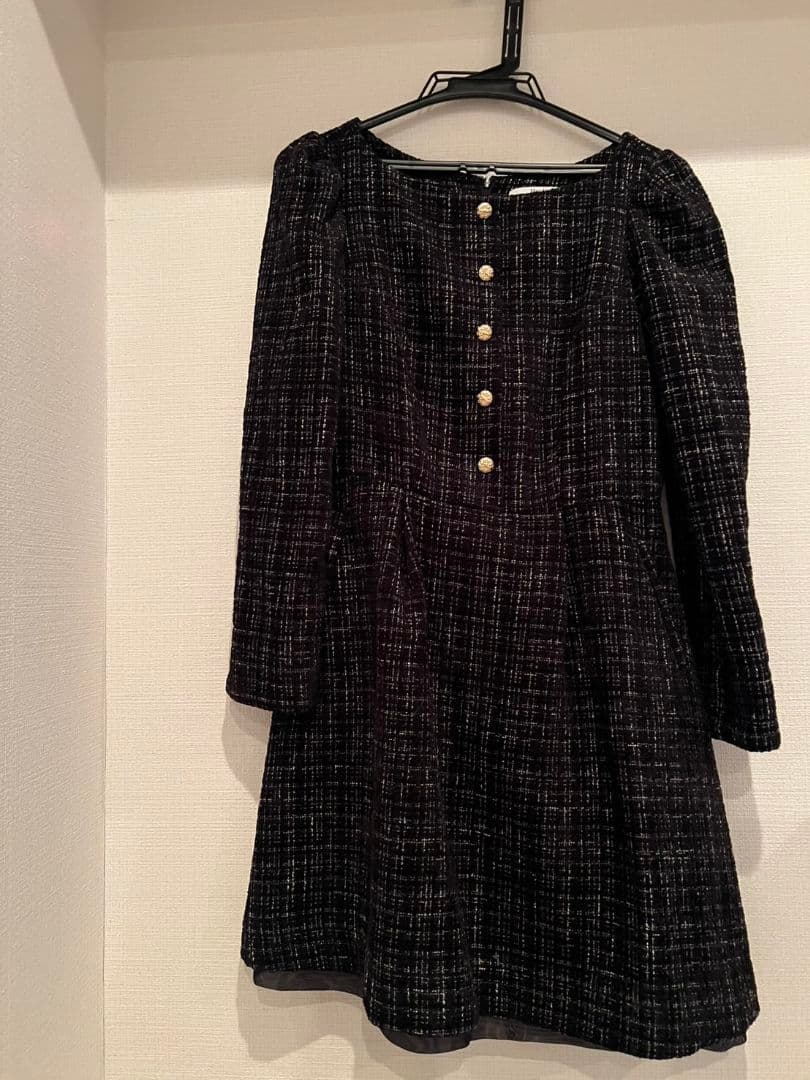 her lip to Mondrian Tweed Mini DressМサイズ