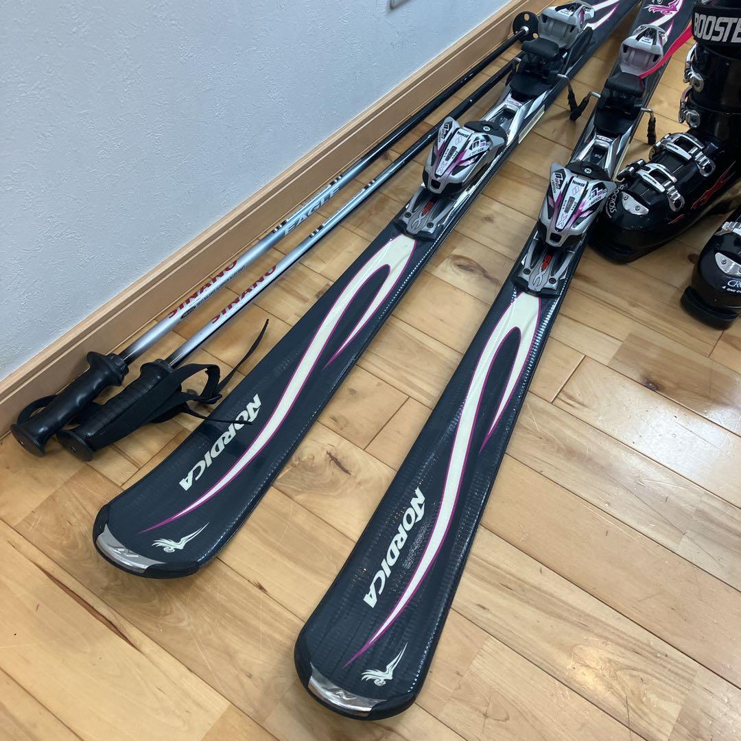 スキーセット　NORDICA 143cm n10 セット　ノルディカ　レディース