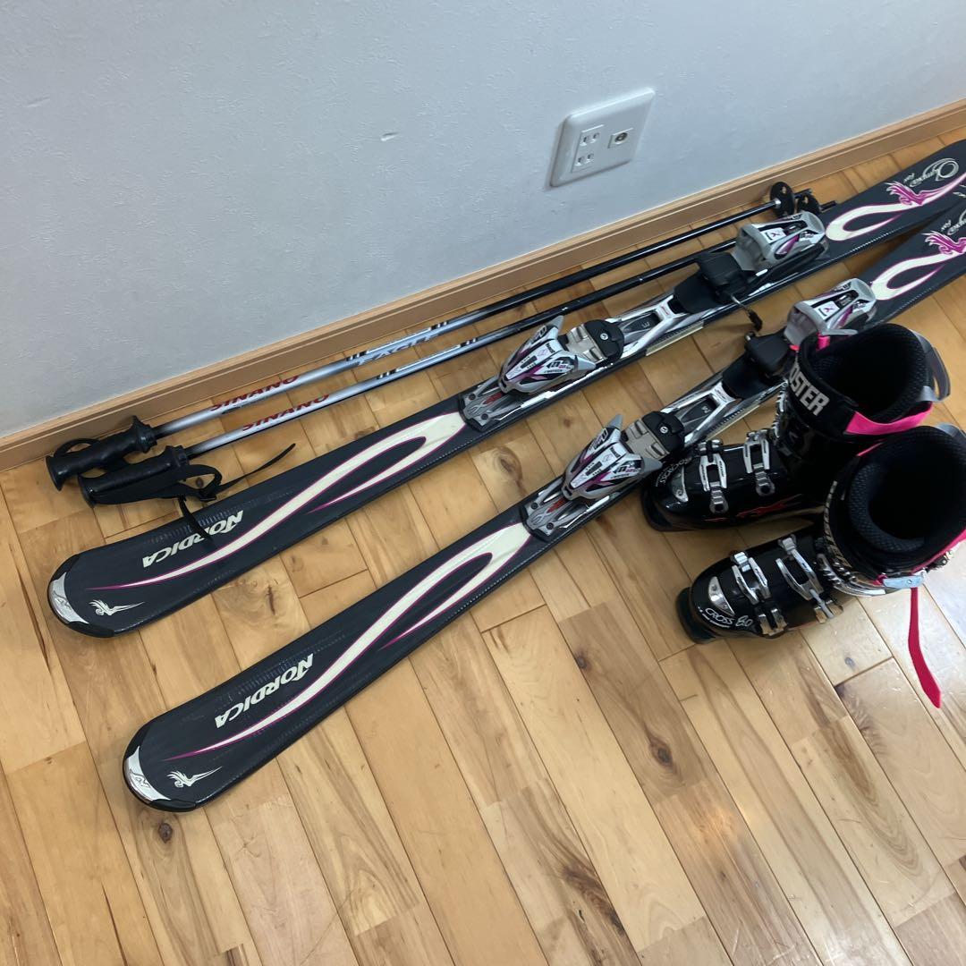 スキーセット　NORDICA 143cm n10 セット　ノルディカ　レディース