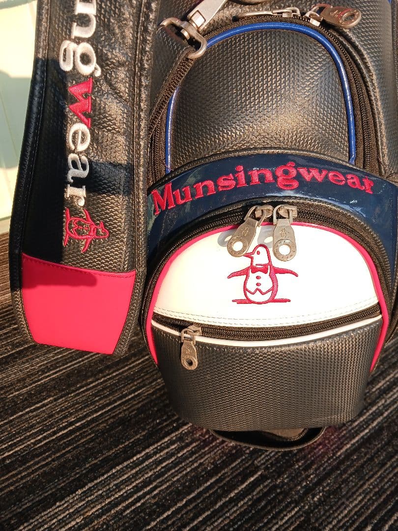 【希少】 おしゃれなトラベルカバー付　Munsingwearキャディバッグ