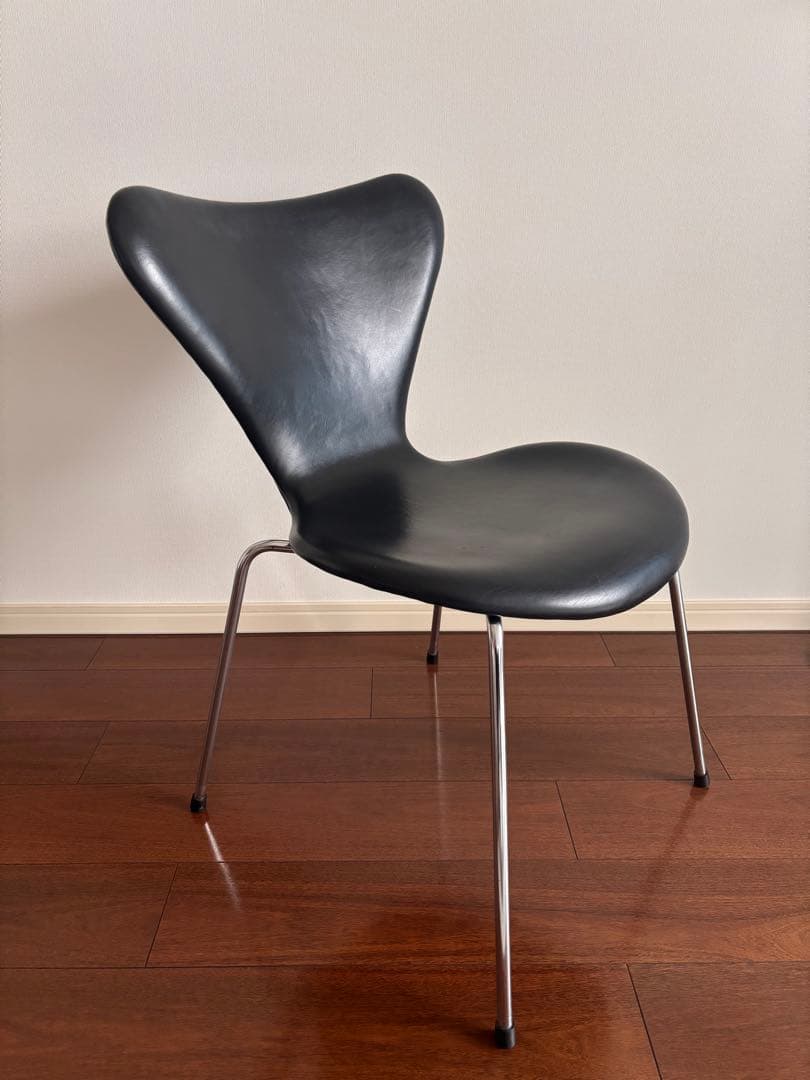 【ピッシー】セブンチェア　レザー張り　ヴィンテージ