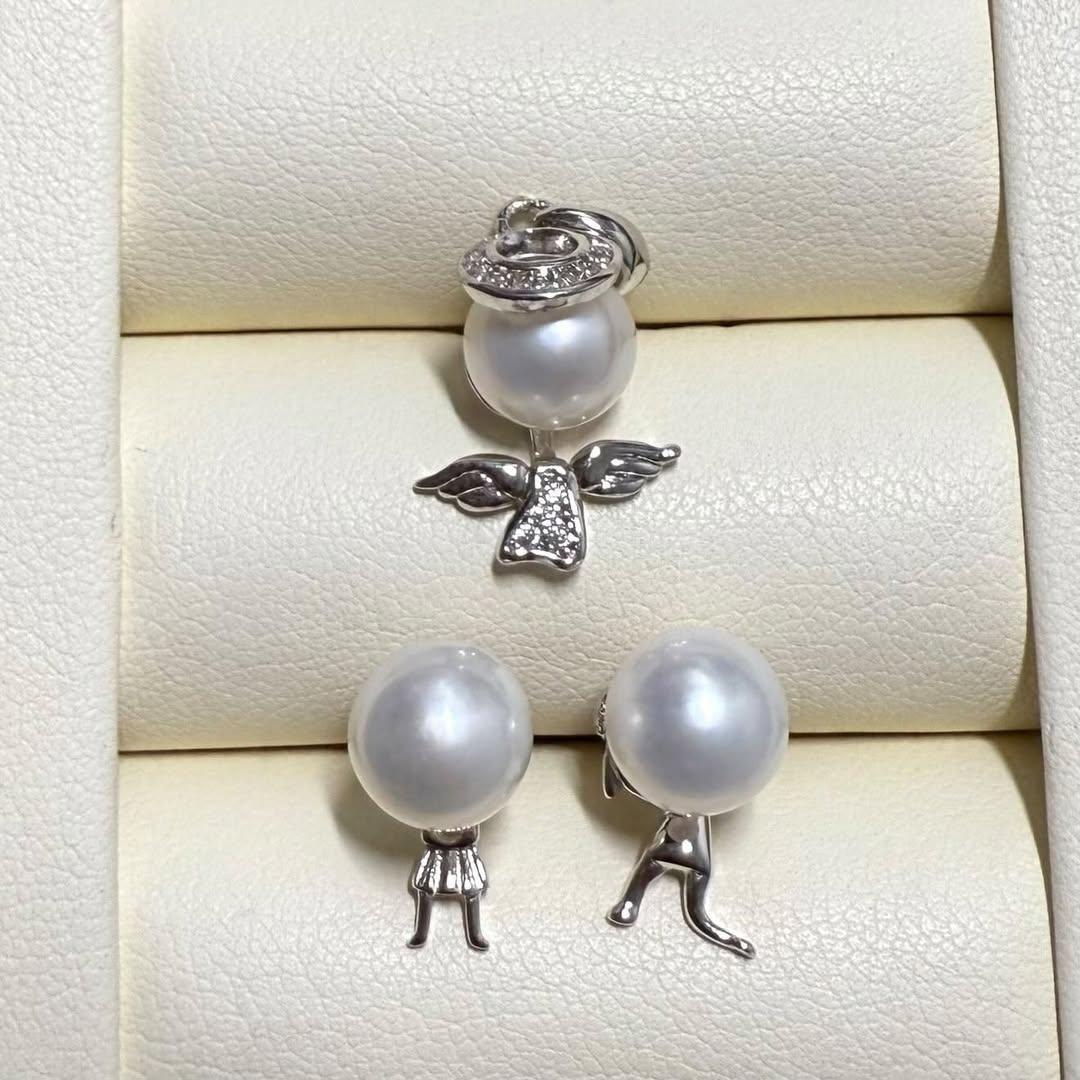 本真珠　淡水バロックパールネックレストップ　28mmピンク紫PT705