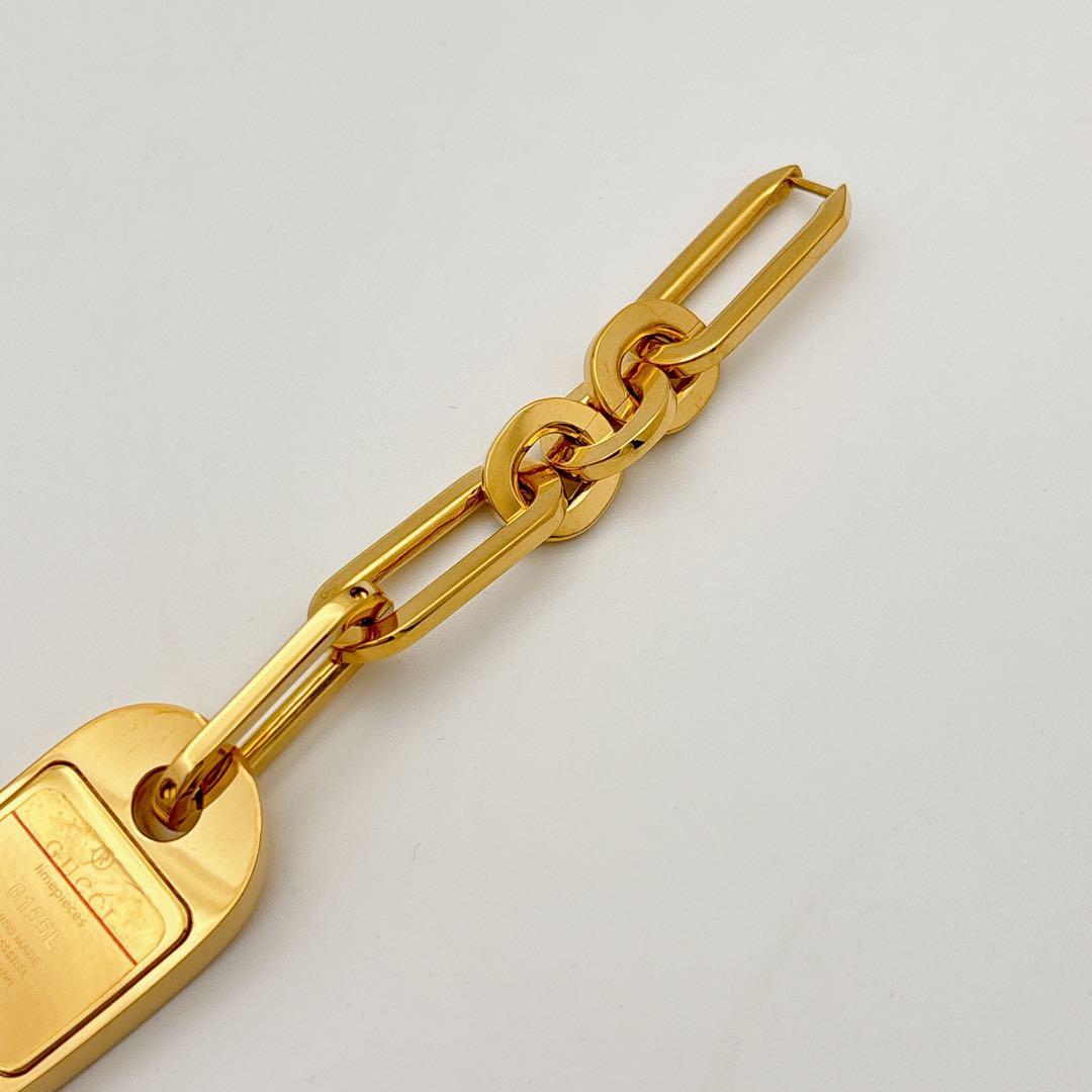 【美品・電池新品・付属品】GUCCI 6155L ゴールド ブレスレット 腕時計