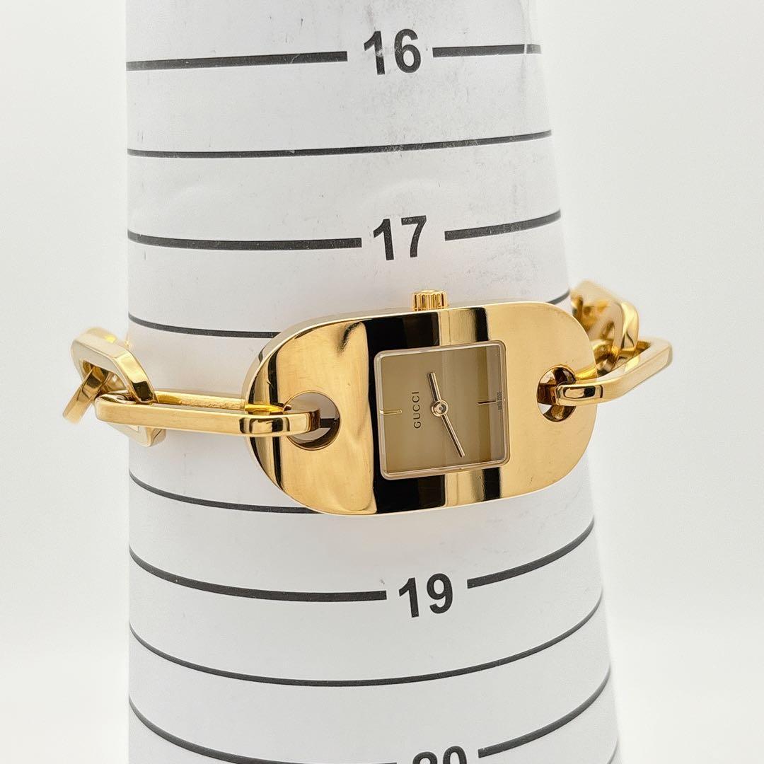 【美品・電池新品・付属品】GUCCI 6155L ゴールド ブレスレット 腕時計