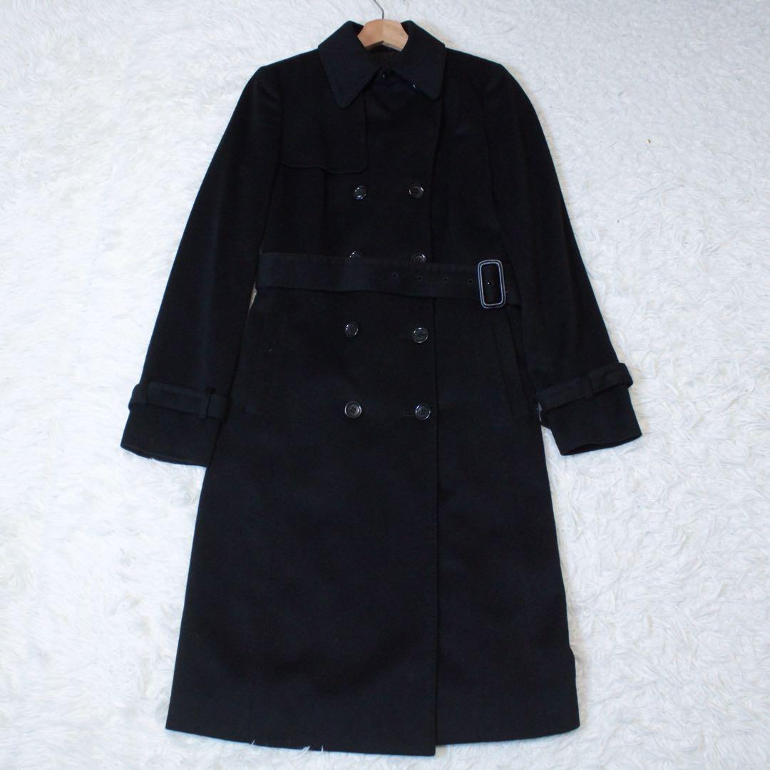 ANAYI アナイ カシミヤ100% トレンチコート ベルト付 ブラック 38