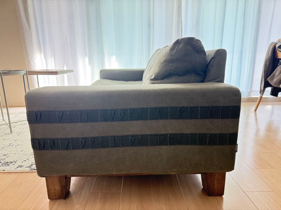 ☆特価☆ CRASHGATE バレットソファ キャンバスグリーン 2.5人掛け