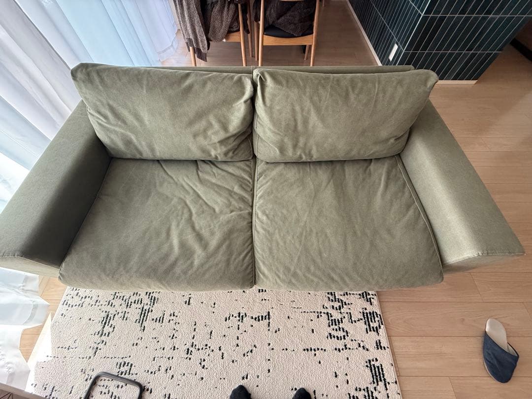 ☆特価☆ CRASHGATE バレットソファ キャンバスグリーン 2.5人掛け