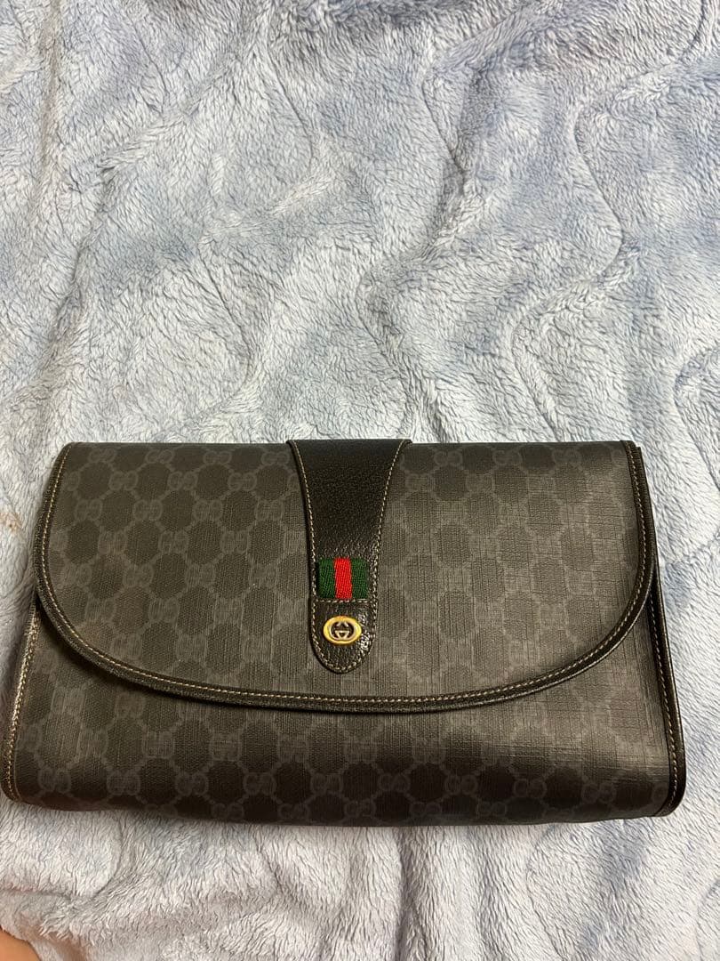 Gucci ダークブラウン クラッチバッグ