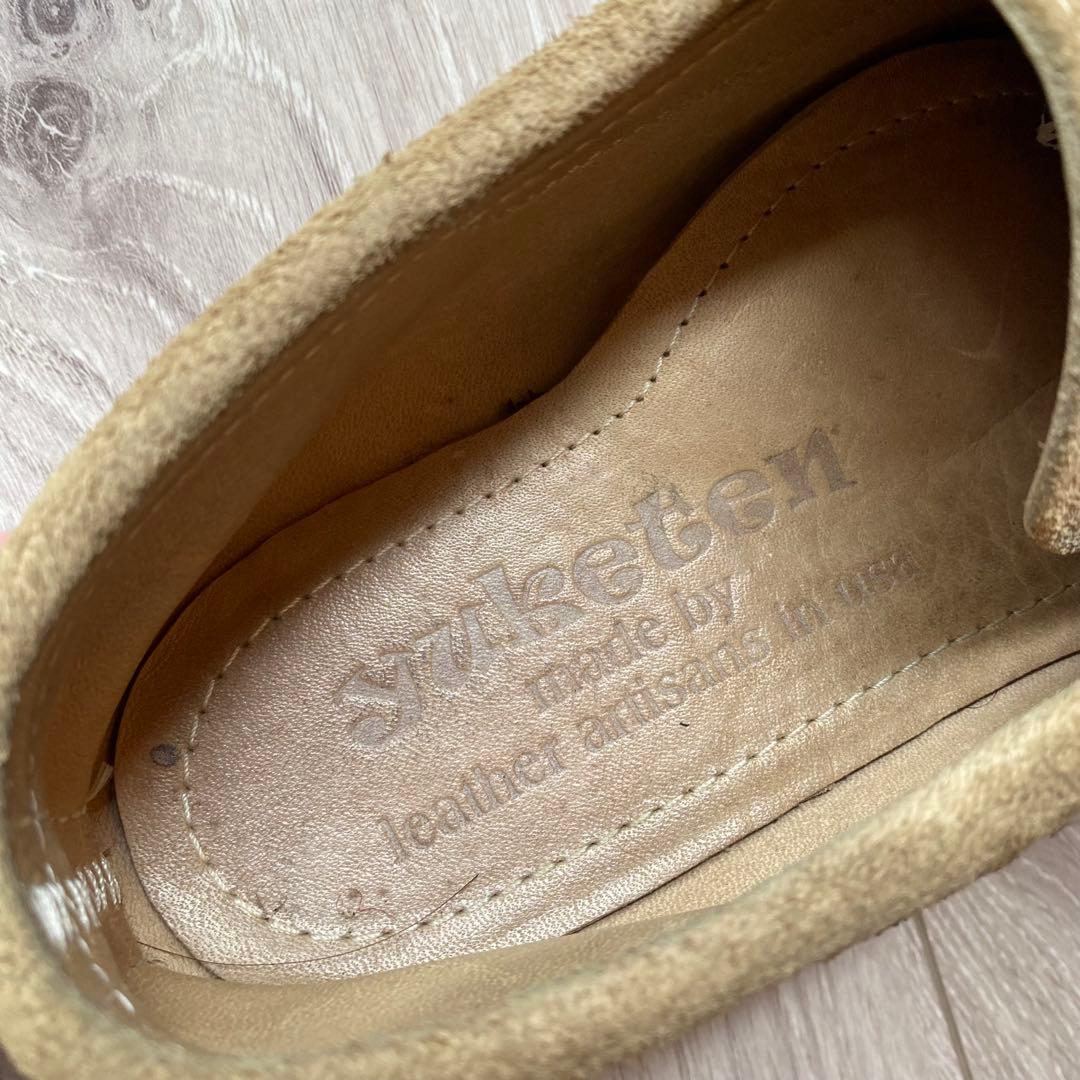 【USA製】Yuketen ユケテン スエードレザーシューズ ベージュ モカシン