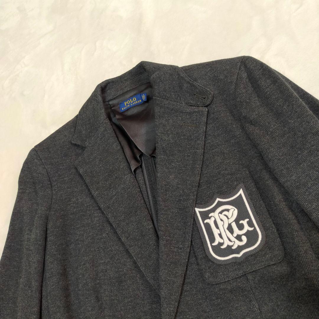 未使用品　ポロラルフローレン　4サイズ　エンブレム刺繍　ニット地　ブレザー