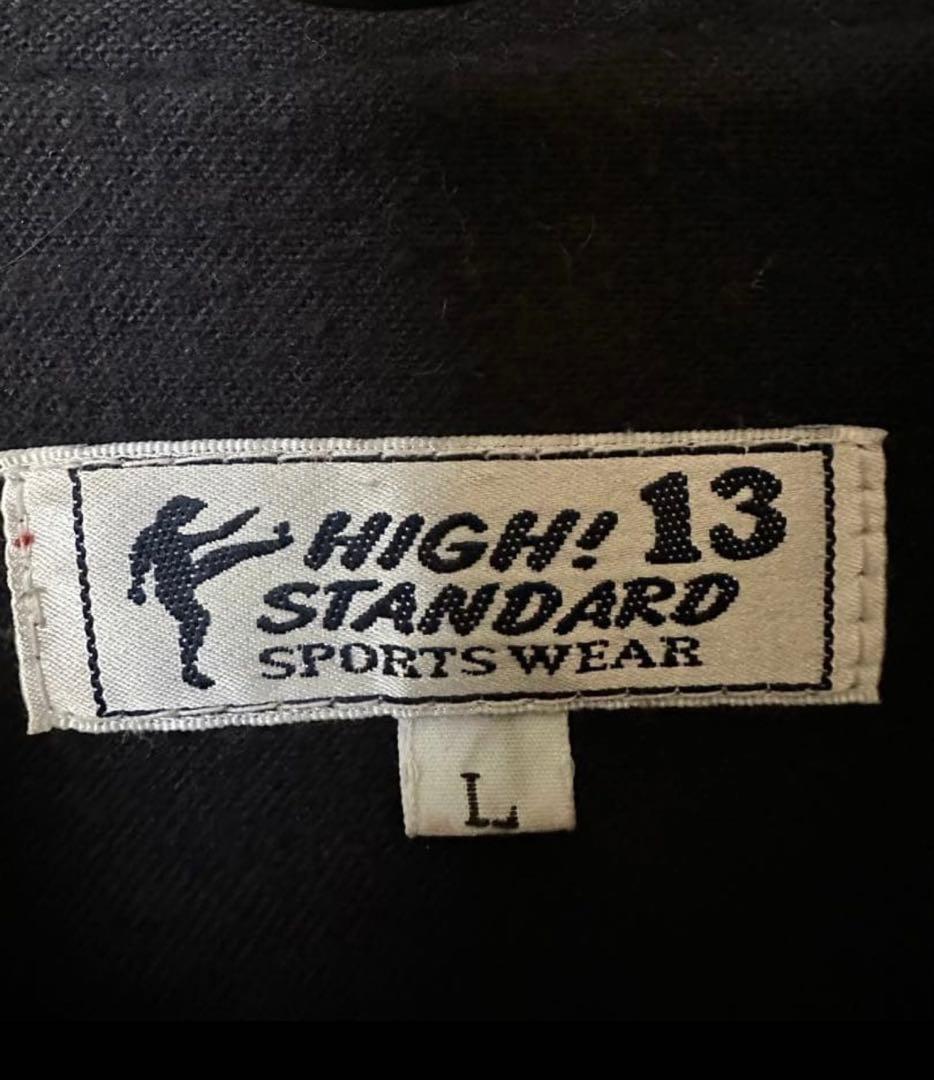HIGH!STANDARD ハイスタンダード　スタジャン　ネイビー×ベージュ　Ｌ