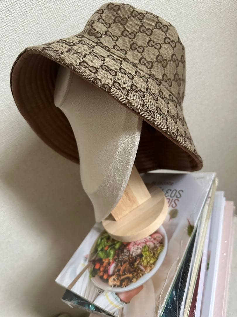 Gucci パターン バケットハット ベージュ ユニセックス
