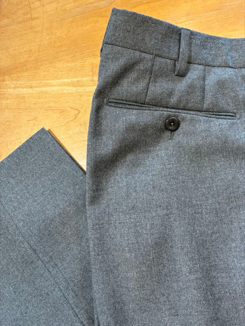 【美品】INCOTEX ウール ノータックスラックス 52