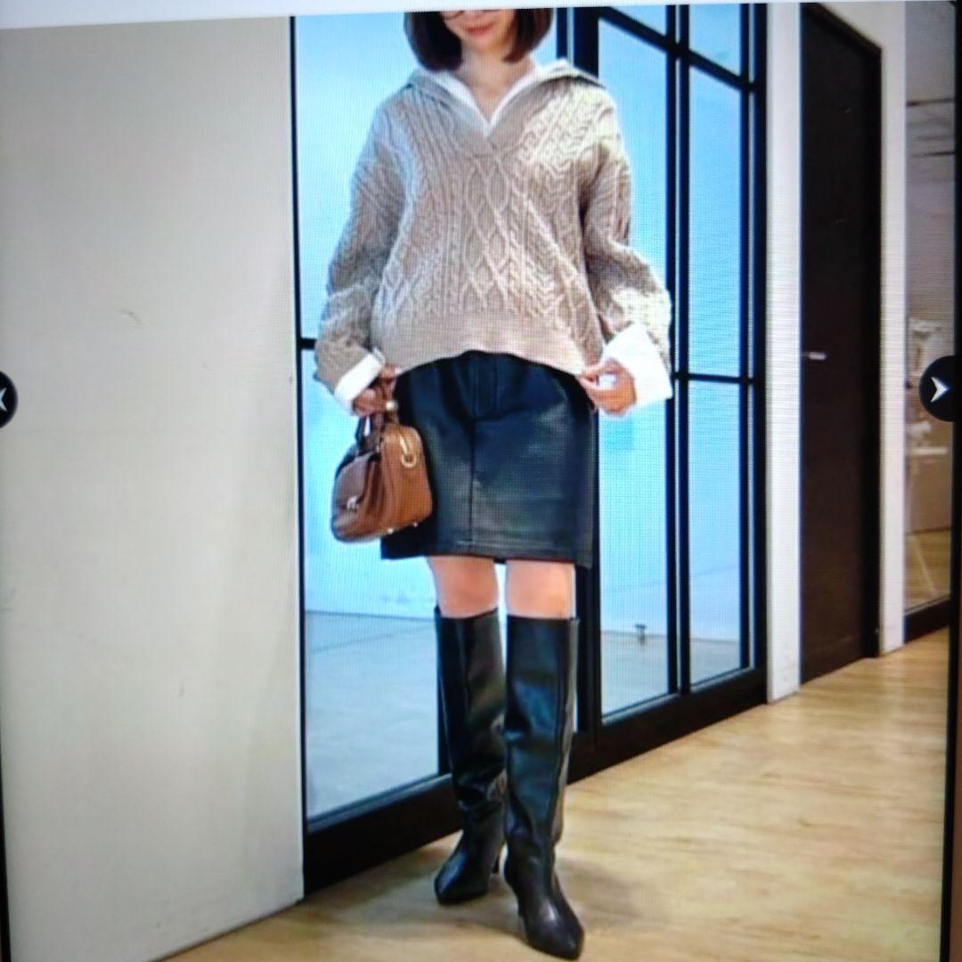 新品未使用タグ付　Arpege story　フェイクレザーラップミニスコート