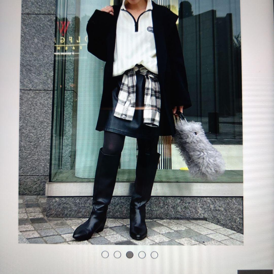 新品未使用タグ付　Arpege story　フェイクレザーラップミニスコート