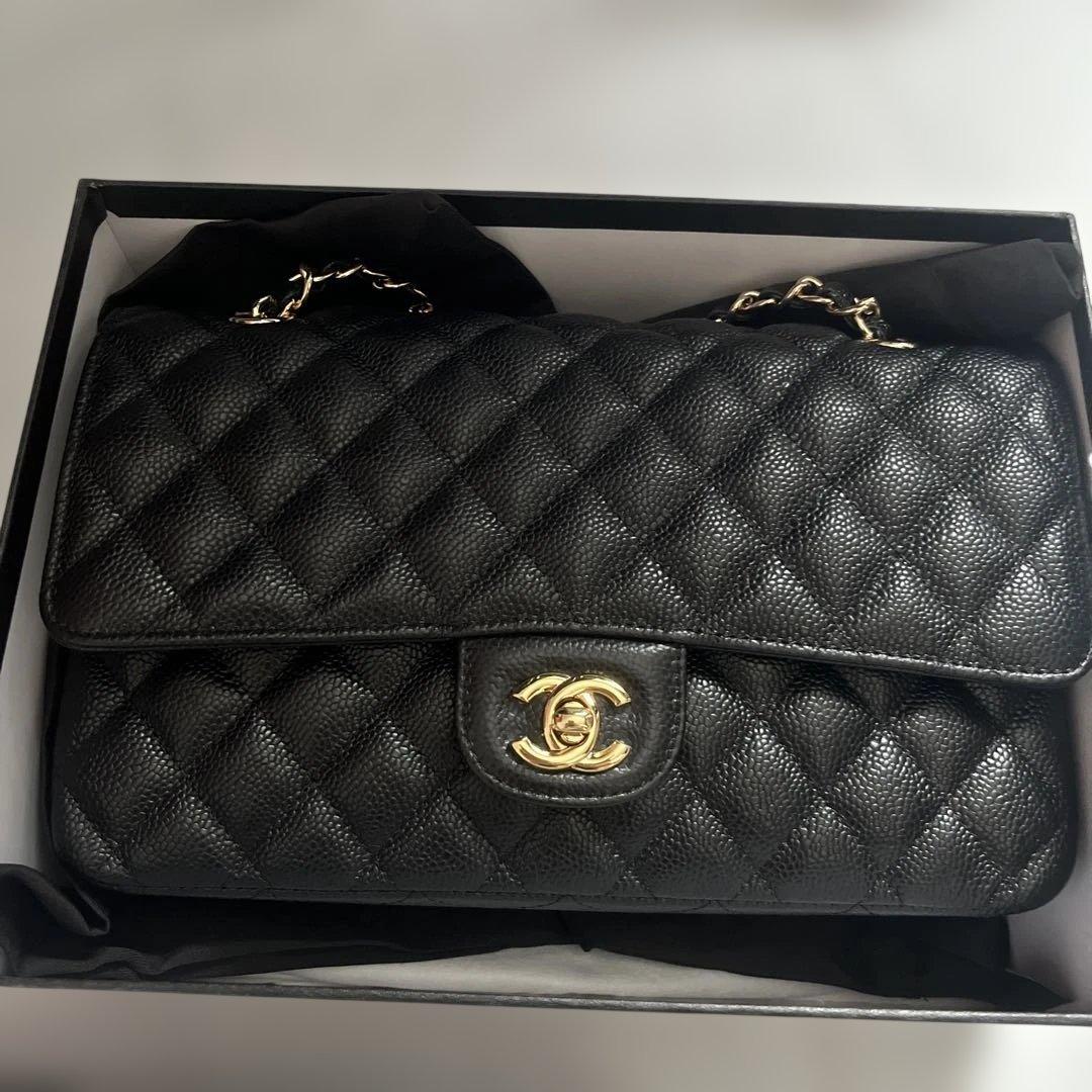 S*】様 CHANEL ブラック キルティング ショルダーバッグ