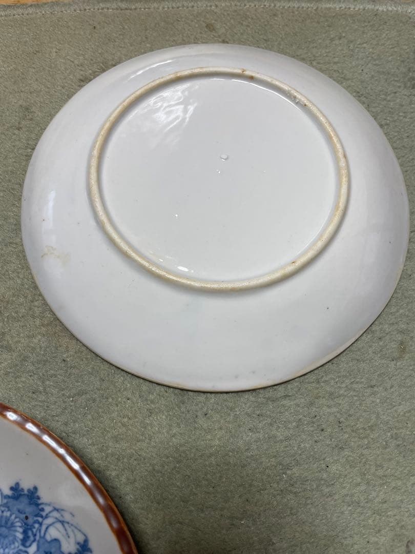 伊万里焼　イゲ皿　青と白の花柄皿 10枚セット　蔵出し　骨董