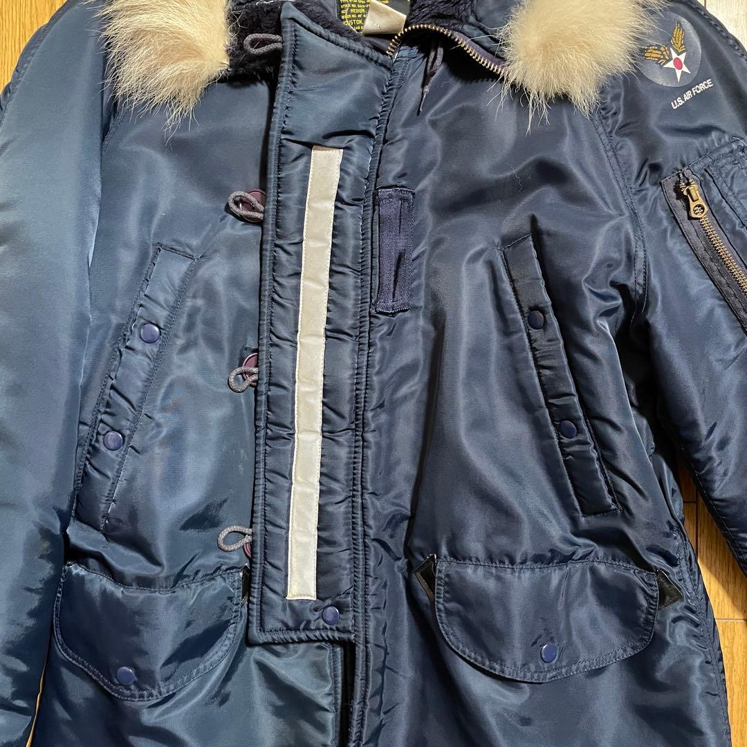 【ホッペタロマン】N-3B HOUSTON　M　ネイビー系　リフレクター付