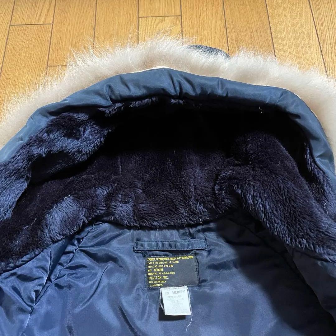 【ホッペタロマン】N-3B HOUSTON　M　ネイビー系　リフレクター付