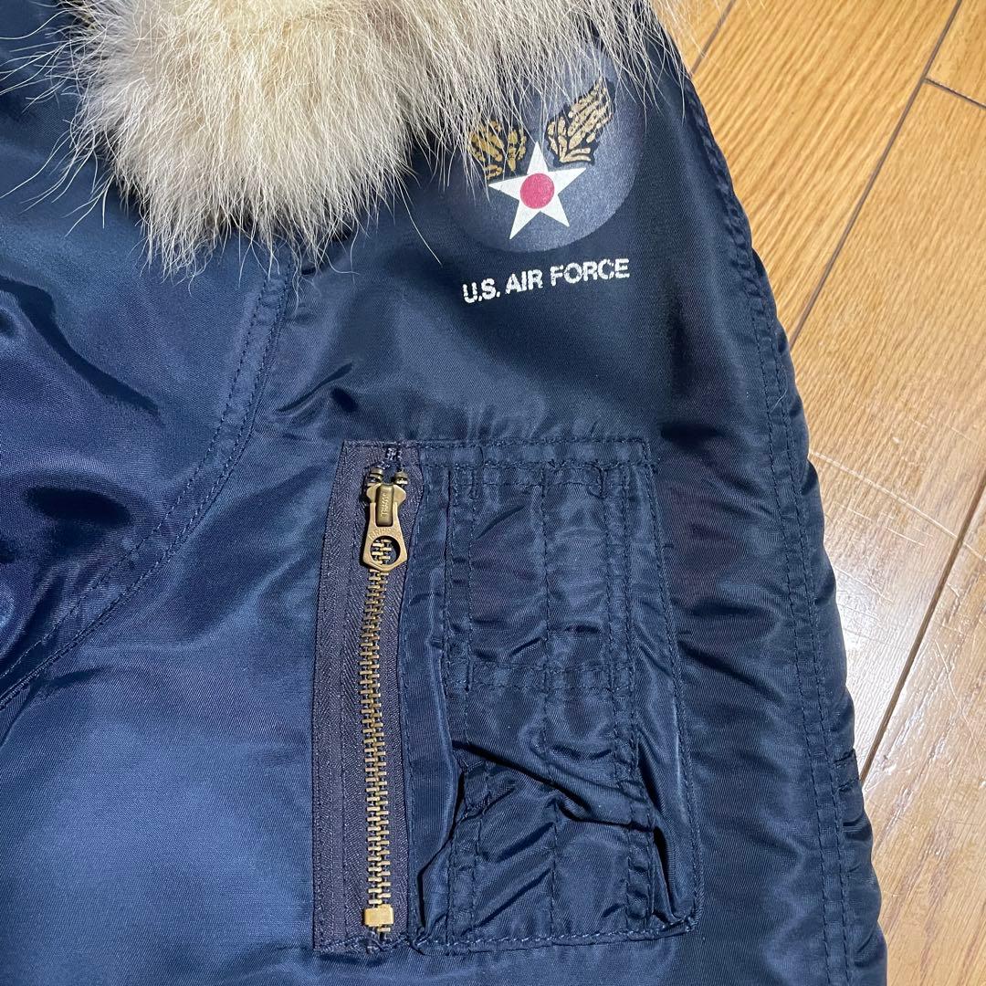 【ホッペタロマン】N-3B HOUSTON　M　ネイビー系　リフレクター付