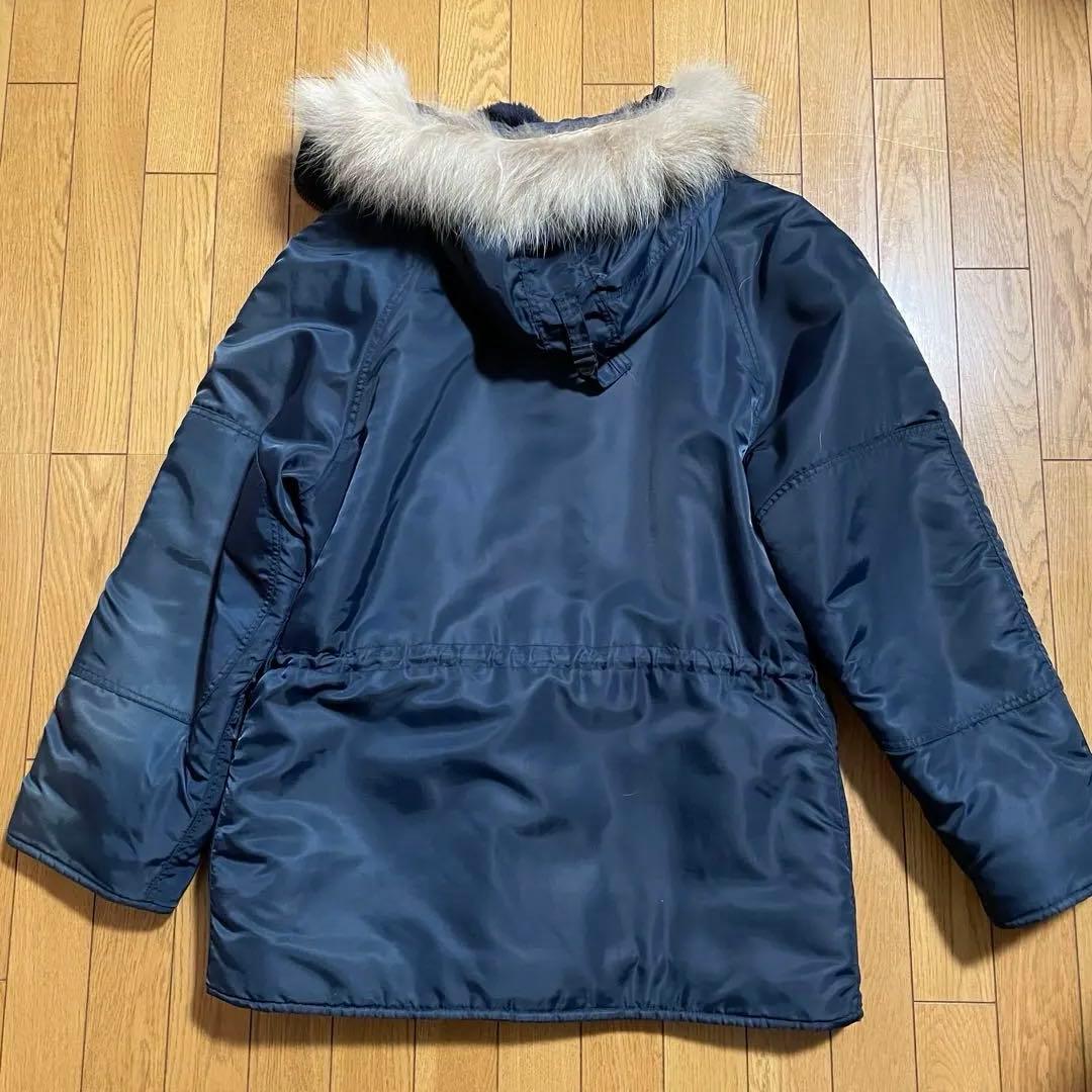 【ホッペタロマン】N-3B HOUSTON　M　ネイビー系　リフレクター付