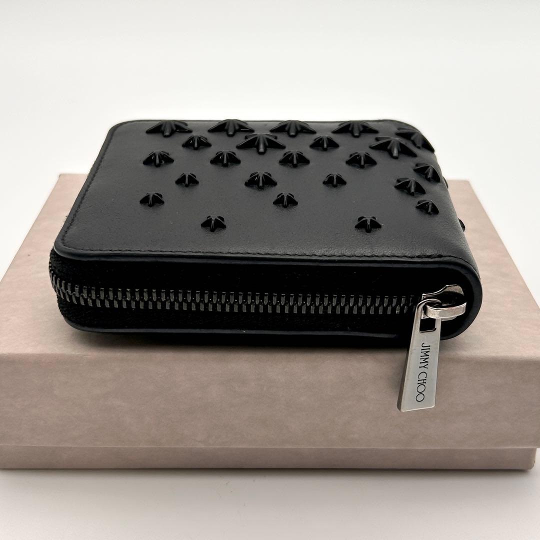 ✨極美品✨ JIMMY CHOO ジミーチュウ 二つ折り財布 ブラック 希少性大