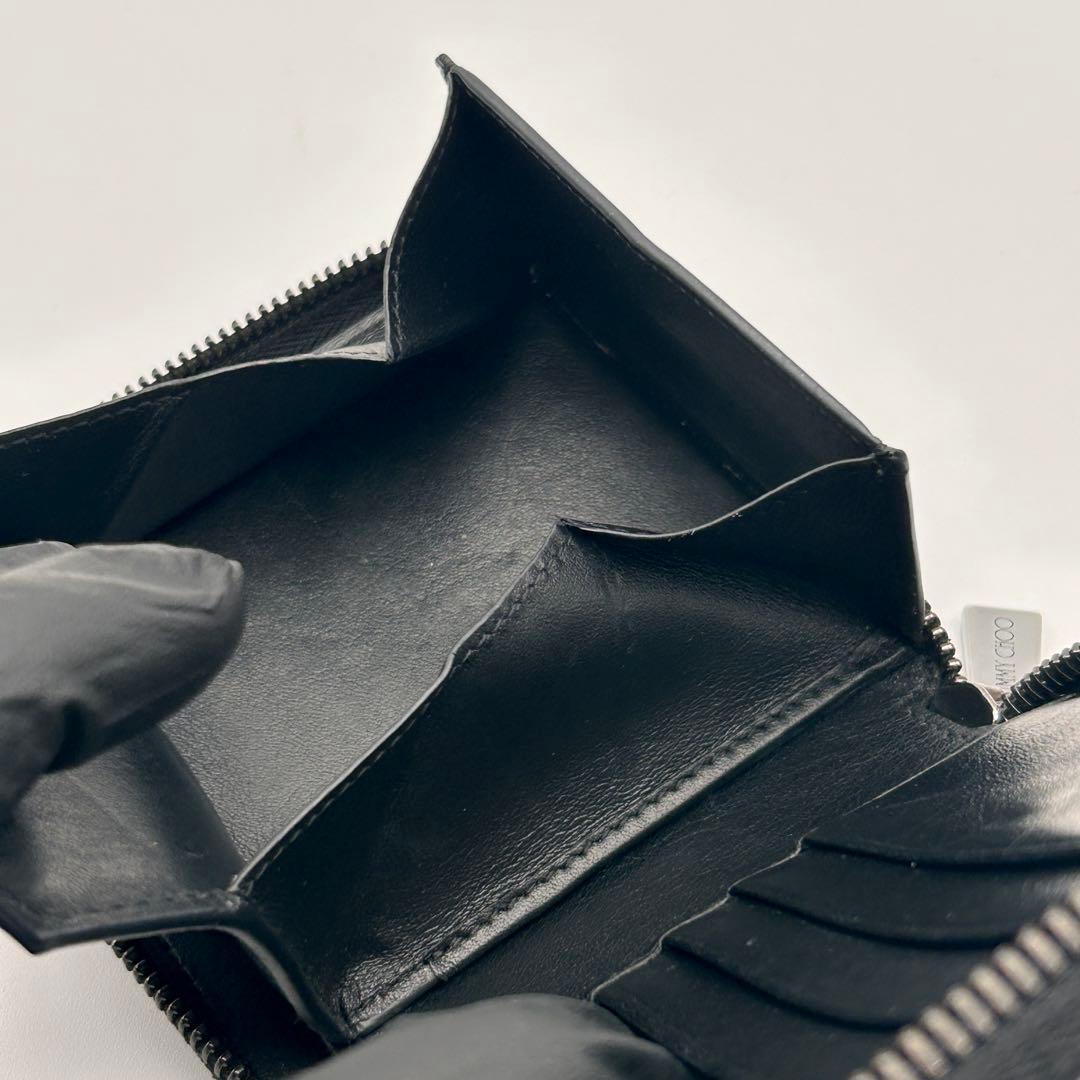 ✨極美品✨ JIMMY CHOO ジミーチュウ 二つ折り財布 ブラック 希少性大