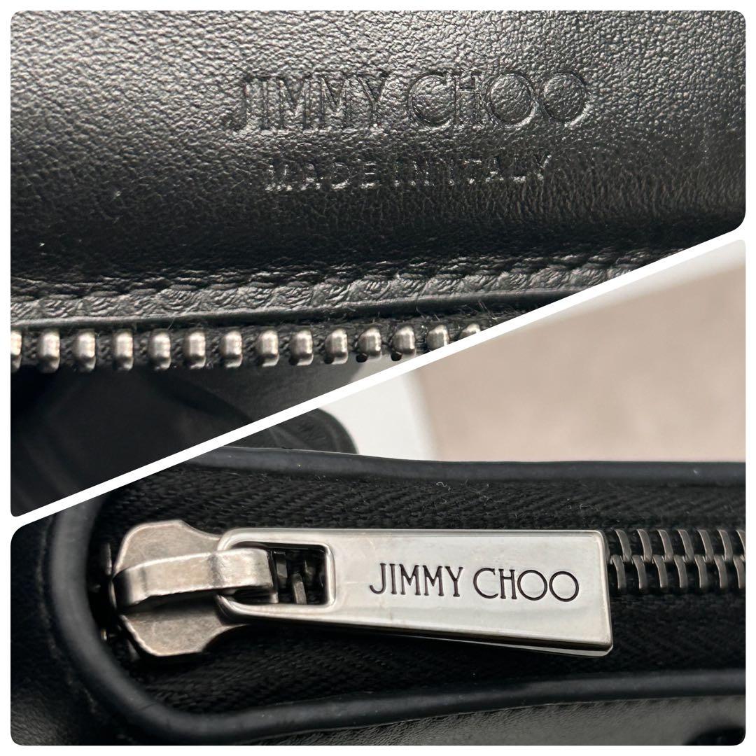 ✨極美品✨ JIMMY CHOO ジミーチュウ 二つ折り財布 ブラック 希少性大